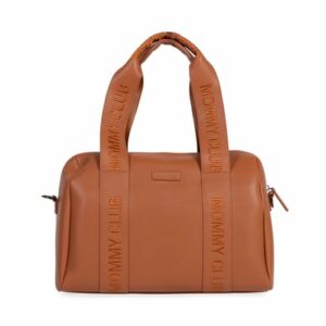 CHILDHOME Mommy Club Wickeltasche Signatur Simili Leder braun