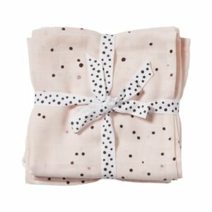 Done by Deer™ Spucktuch 2er-Pack Dreamy dots Puder