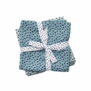 Done by Deer™ Spucktuch 2er-Pack Happy dots Blau