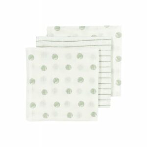 MEYCO Mullwindeln 3er-Pack Dot Stripe Soft Green