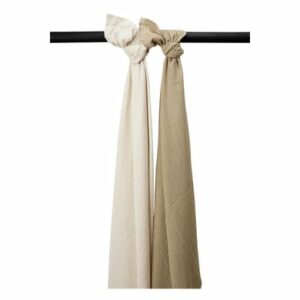 Meyco Swaddels 2er-Pack soft sand/taupe 120 x 120 cm