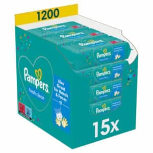 Pampers Feuchttücher Fresh Clean ECom 1200 Tücher (15 x 80 Stk)