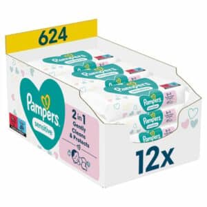 Pampers Feuchttücher Sensitive 624 Tücher (12 x 52 Stk)